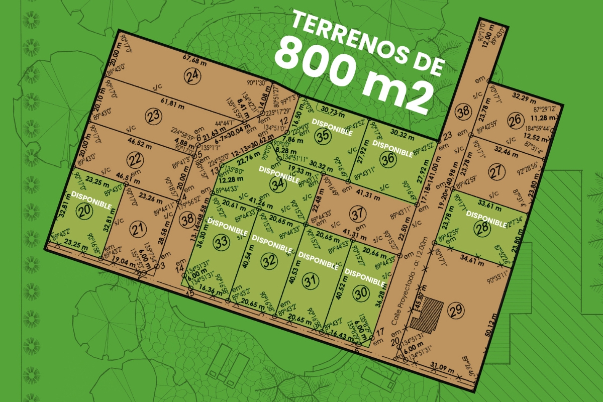 Lotes de 800 m² en Juana Koslay